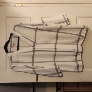 White and Black Blouse